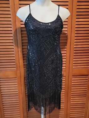 YESSA VINTAGE INSPIRED 1920'S FLAPPER STYLE COCKTAIL DRESS